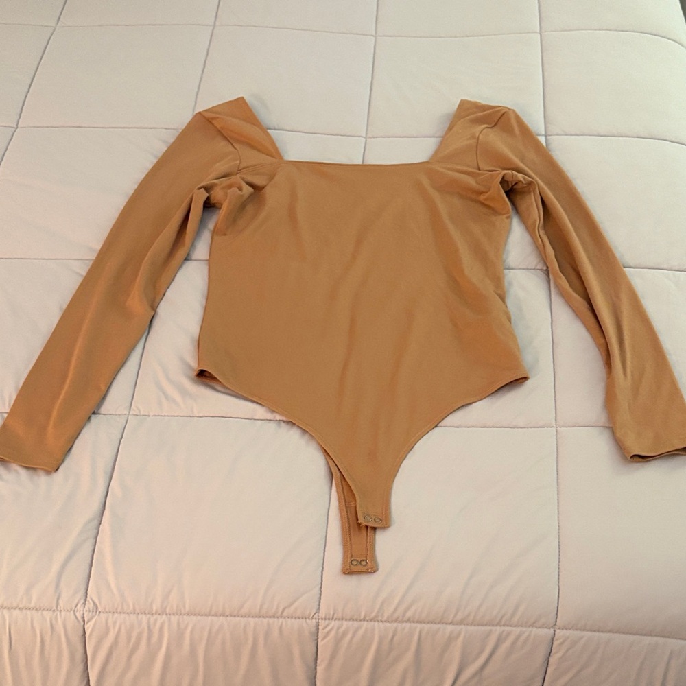 Hollister Camel Long Sleeve Bodysuit